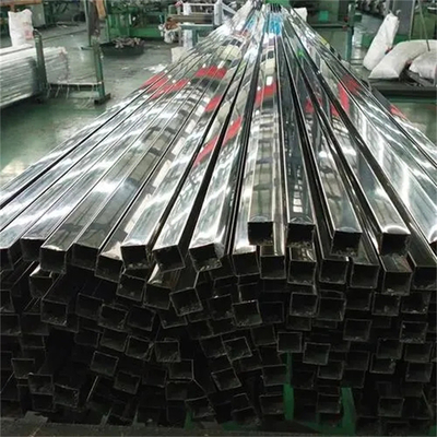 لوله های مستطیل شکل فولاد ضد زنگ 316 لیتری سفارشی 50 * 50 میلی متر 50 * 100 میلی متر